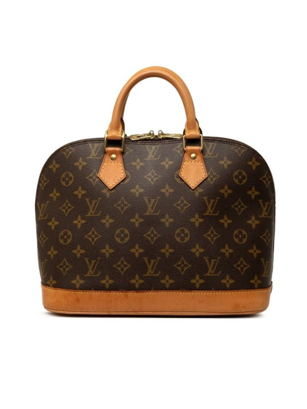 Louis Vuitton Monogram Alma PM Handbag Brown Leather